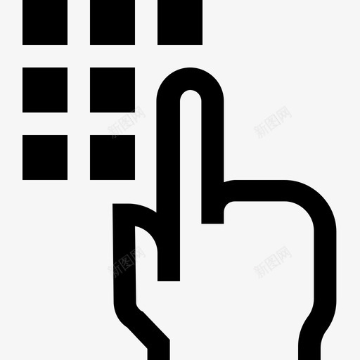 ges 1, Hand, gesturesvg_新图网 https://ixintu.com ges 1  Hand  gesture 扁平 线性 单色 简约 方正
