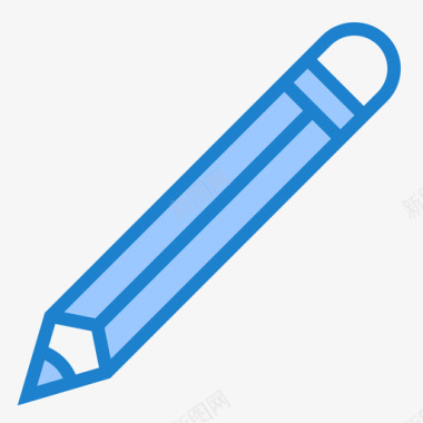 铅笔文具和办公室23蓝色图标图标