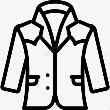 夹克时尚与服装3直线型图标图标