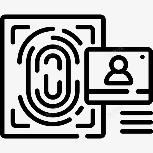 指纹技术100线状图标svg_新图网 https://ixintu.com 技术 指纹 线状