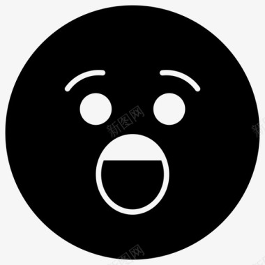惊讶表情表情符号情感图标图标
