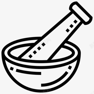 砂浆厨房工具35线性图标图标