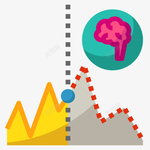 分析人工智能87扁平图标svg_新图网 https://ixintu.com 人工智能 分析 扁平