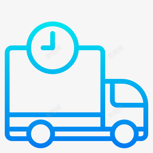 送货车网上购物9梯度图标svg_新图网 https://ixintu.com 梯度 网上购物 货车 送货