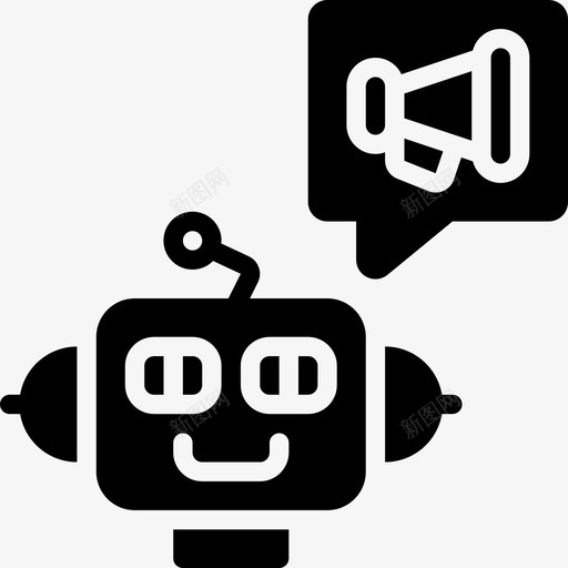 机器人在线营销47填充图标svg_新图网 https://ixintu.com 在线 填充 机器人 营销