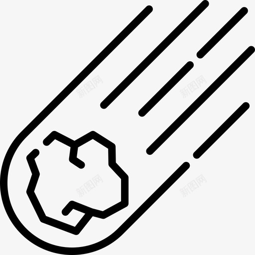 陨石史前34线状图标svg_新图网 https://ixintu.com 史前 线状 陨石