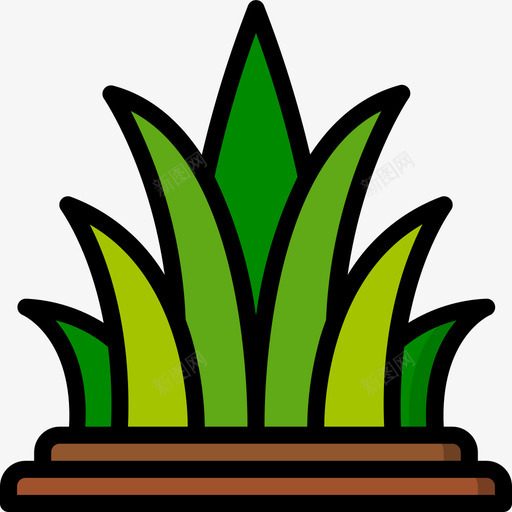 草植物31线状颜色图标svg_新图网 https://ixintu.com 小草icon 植物 线状 颜色