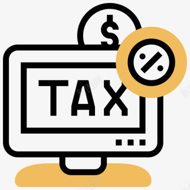 网上税务税务4黄影图标图标