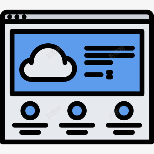 云计算云技术33彩色图标svg_新图网 https://ixintu.com 云计算 彩色 技术