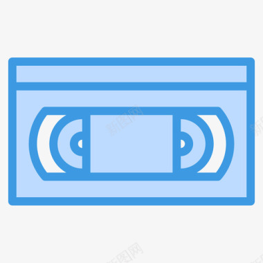 录像带gadget30蓝色图标图标