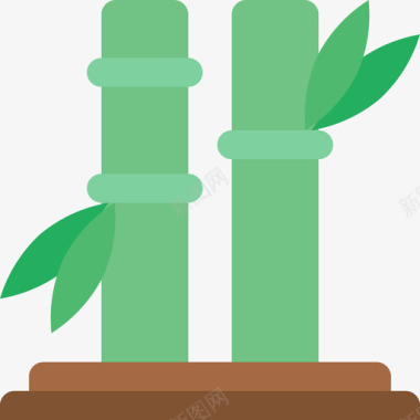 竹子植物33扁平图标图标
