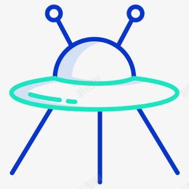 飞碟科学技术5轮廓颜色图标图标
