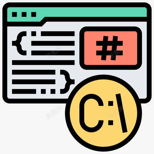 Dos编程74线性彩色图标svg_新图网 https://ixintu.com Dos 彩色 线性 编程