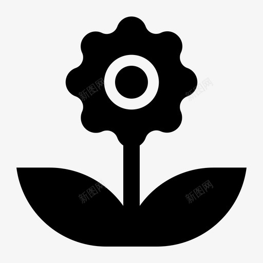 向日葵植物春天图标svg_新图网 https://ixintu.com 向日葵 春天 植物 雕文