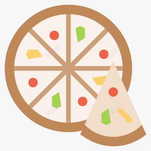 披萨送餐87扁平图标svg_新图网 https://ixintu.com 扁平 披萨 送餐