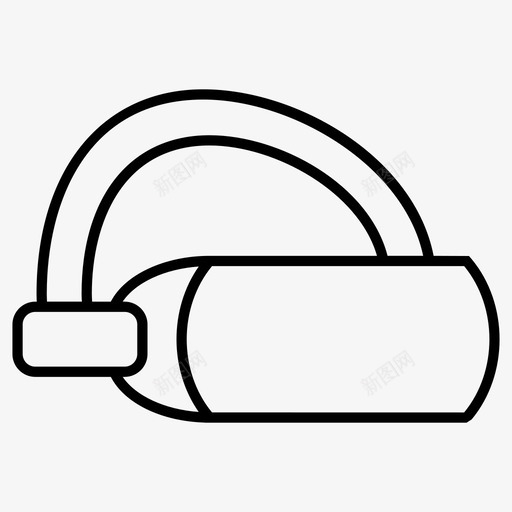 vr耳机头盔虚拟现实图标svg_新图网 https://ixintu.com vr 夏普 头盔 护目镜 耳机 虚拟现实