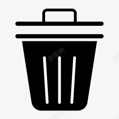 垃圾桶清洁卫生图标图标