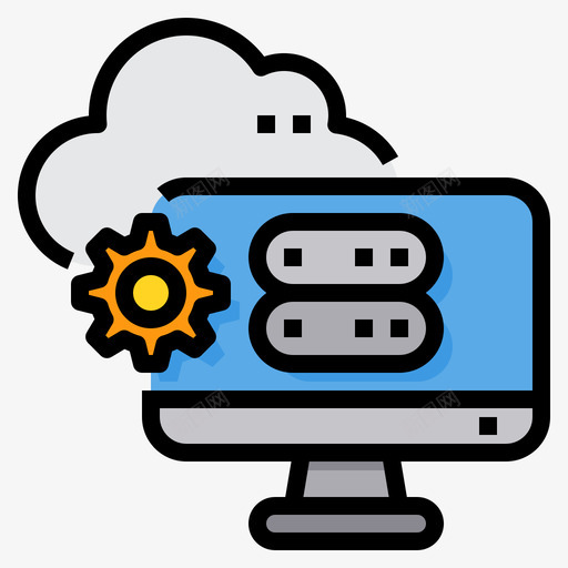 计算机网络技术26线性彩色图标svg_新图网 https://ixintu.com 彩色 线性 网络技术 计算机