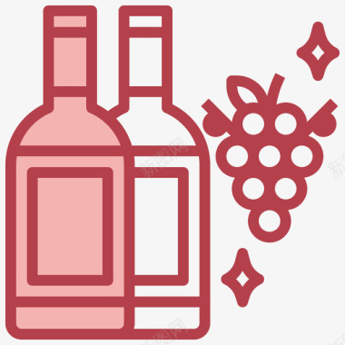 酒瓶葡萄酒14红色图标图标
