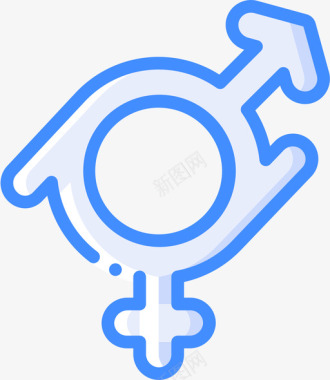 性别液体lgbt5蓝色图标图标