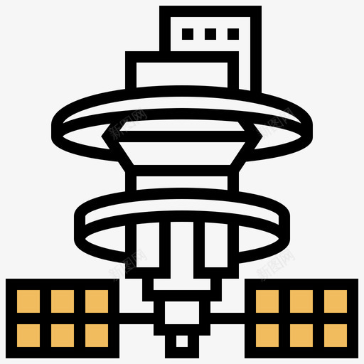 太空站175号太空黄影图标svg_新图网 https://ixintu.com 175号 太空 太空站 黄影