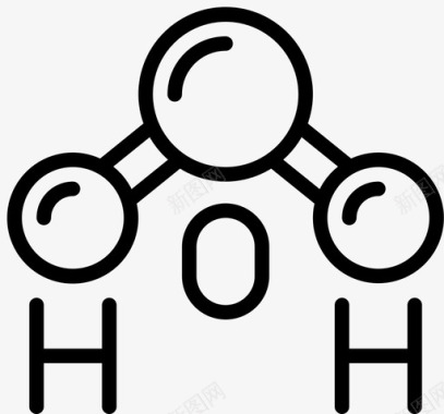 分子水16线性图标图标