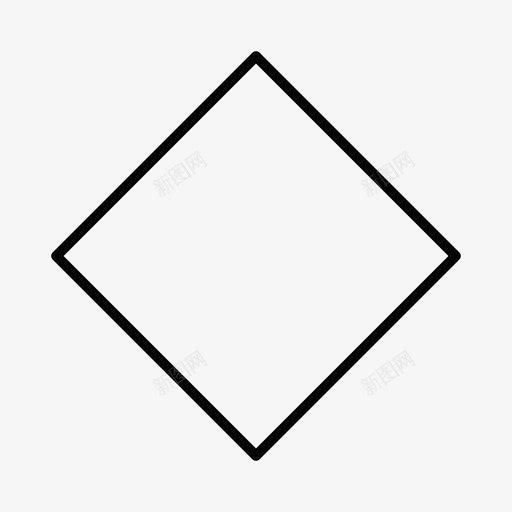 钻石几何数学图标svg_新图网 https://ixintu.com 几何 形状 数学 正方形 钻石