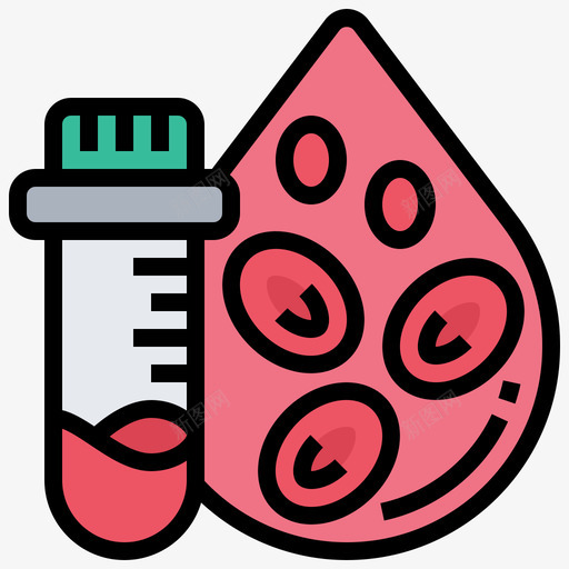 血细胞计数测试医学210线性颜色图标svg_新图网 https://ixintu.com 医学 测试 线性 血细胞 计数 颜色