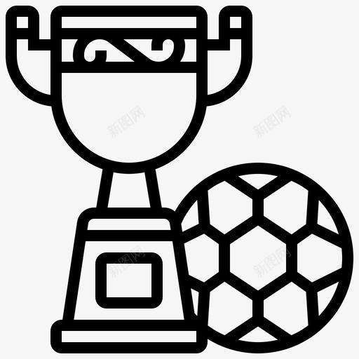 赢家足球元素2直线型图标svg_新图网 https://ixintu.com 元素 直线 线型 赢家 足球