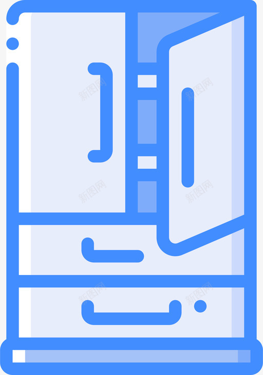 衣柜办公家具1件蓝色图标svg_新图网 https://ixintu.com 1件 办公 家具 蓝色 衣柜