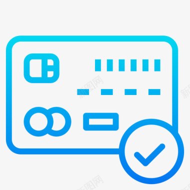 信用卡网上购物9梯度图标图标