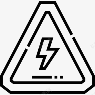 电气危险标志电工工具和元件11线性图标图标