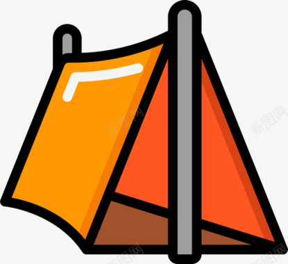 帐篷末日2线性颜色图标图标