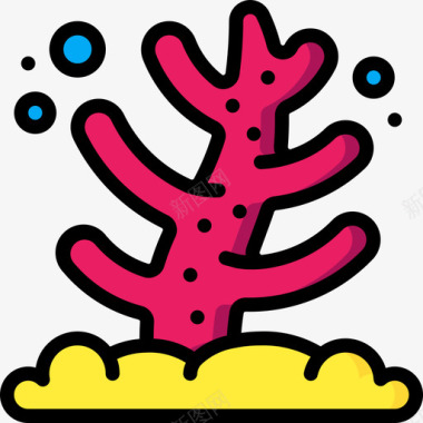 珊瑚潜水42线形颜色图标图标