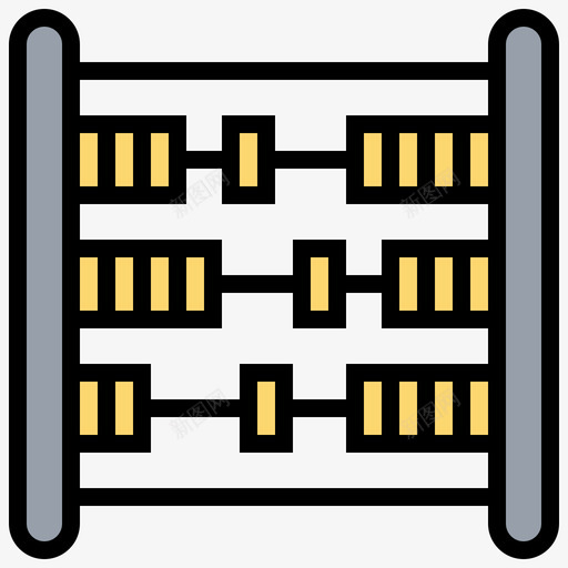 算盘税务3线颜色图标svg_新图网 https://ixintu.com 税务 算盘 颜色