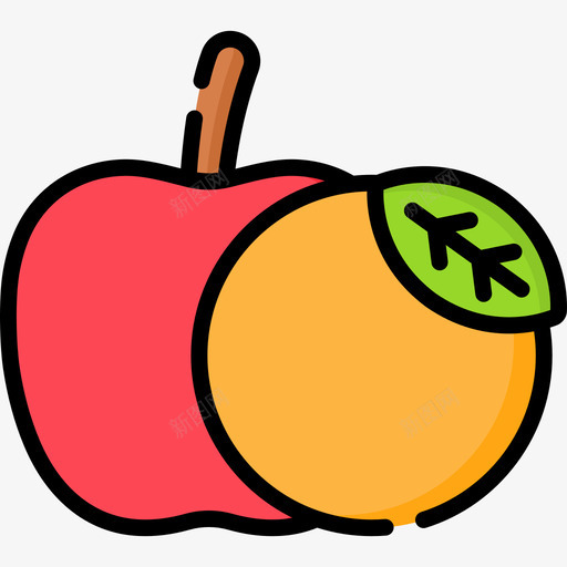 水果健康67线形颜色图标svg_新图网 https://ixintu.com 健康 水果 线形 颜色