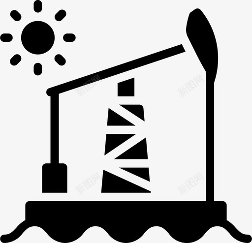 石油钻机石油和天然气6填充图标svg_新图网 https://ixintu.com 填充 天然气 石油 钻机