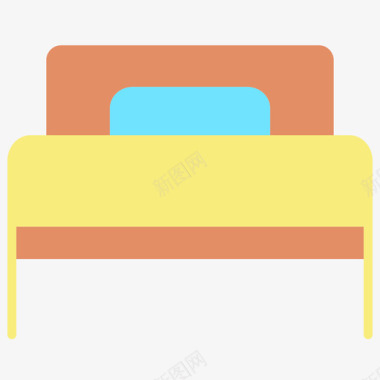 单人床家具装饰5平房图标图标