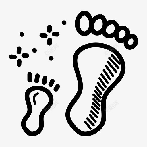 脚印孩子跟随图标svg_新图网 https://ixintu.com 孩子 榜样 涂鸦 灵感 父亲节 父母 脚印 跟随