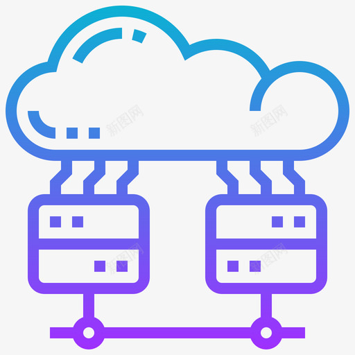 Cloud2大数据图标svg_新图网 https://ixintu.com Cloud2 大数 数据