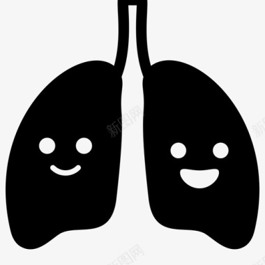 肺身体器官表情符号图标图标