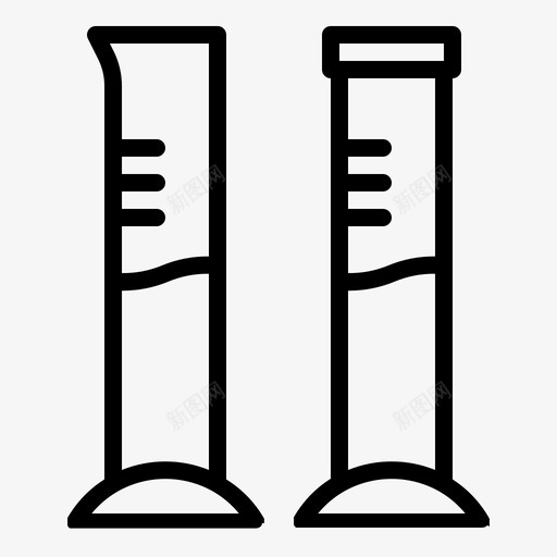 测量管仪器化学图标svg_新图网 https://ixintu.com 仪器 化学 实验室 测量 物理 量筒