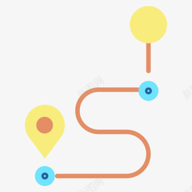 位置行程261平坦图标图标