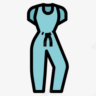 连身裤衣服153线性颜色图标图标