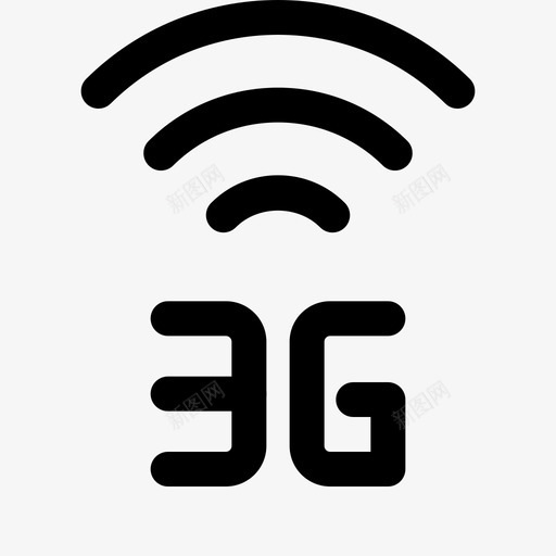 3g电话和手机1线性图标svg_新图网 https://ixintu.com 3g 手机 电话 线性