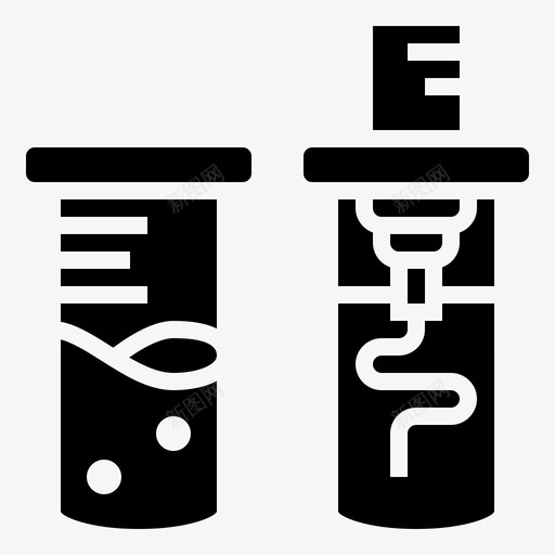 试管科学147字形图标svg_新图网 https://ixintu.com 字形 科学 试管