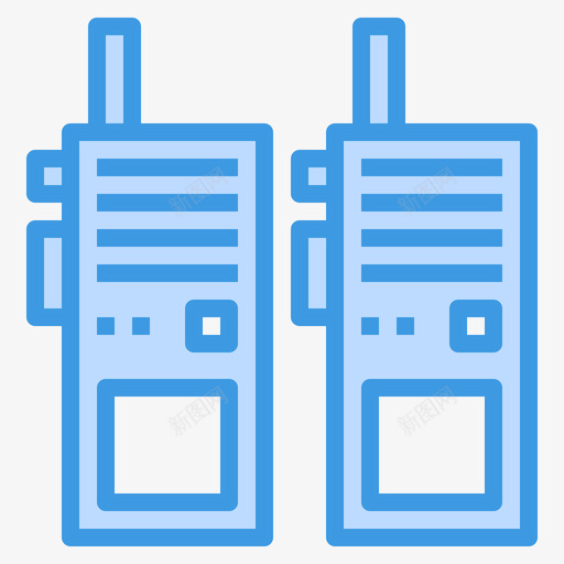 对讲机复古装置2蓝色图标svg_新图网 https://ixintu.com 复古 对讲机 蓝色 装置