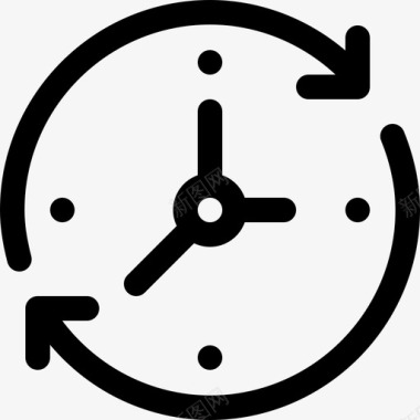 时钟商务405直线型图标图标