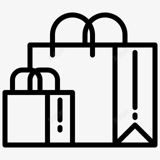 购物袋网络星期一31线性图标svg_新图网 https://ixintu.com 星期一 线性 网络 购物袋