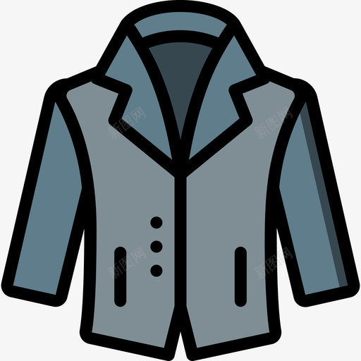 夹克时装和服装1线性颜色图标svg_新图网 https://ixintu.com 夹克 时装 服装 线性 颜色